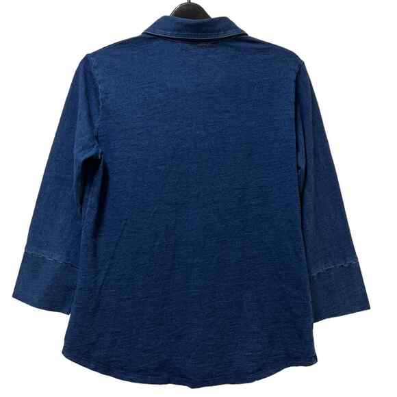 J. McLaughlin Denim Button Front Shirt Size Small - Picture 3 of 5